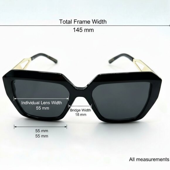 NEW Magestic Luxe Iconic Glam Trendy Designer Style Sunglasses - Black & Gold - Picture 5 of 5